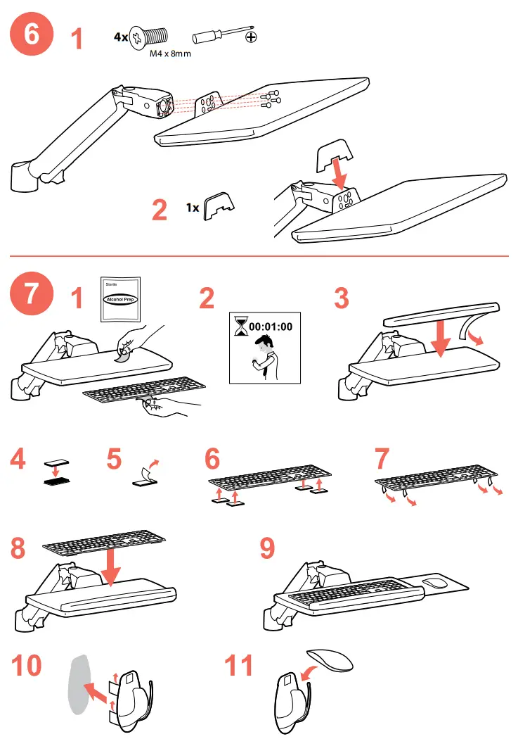 ergotron 45-354-026 LX Wall Keyboard Arm - fig 20