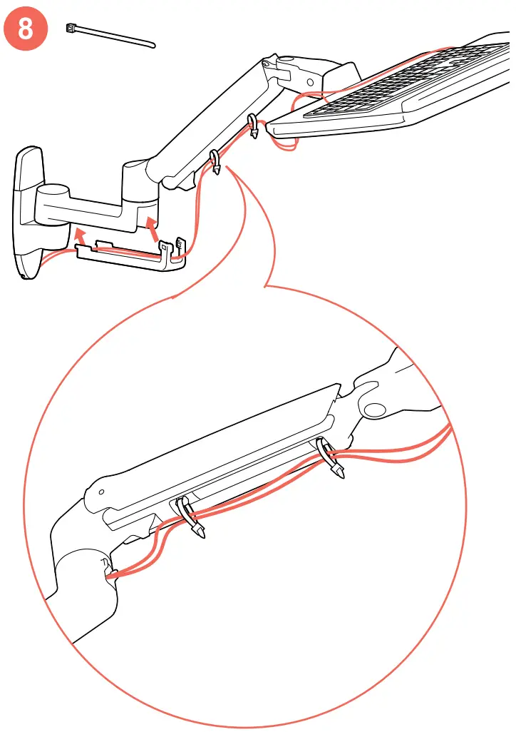 ergotron 45-354-026 LX Wall Keyboard Arm - fig 21