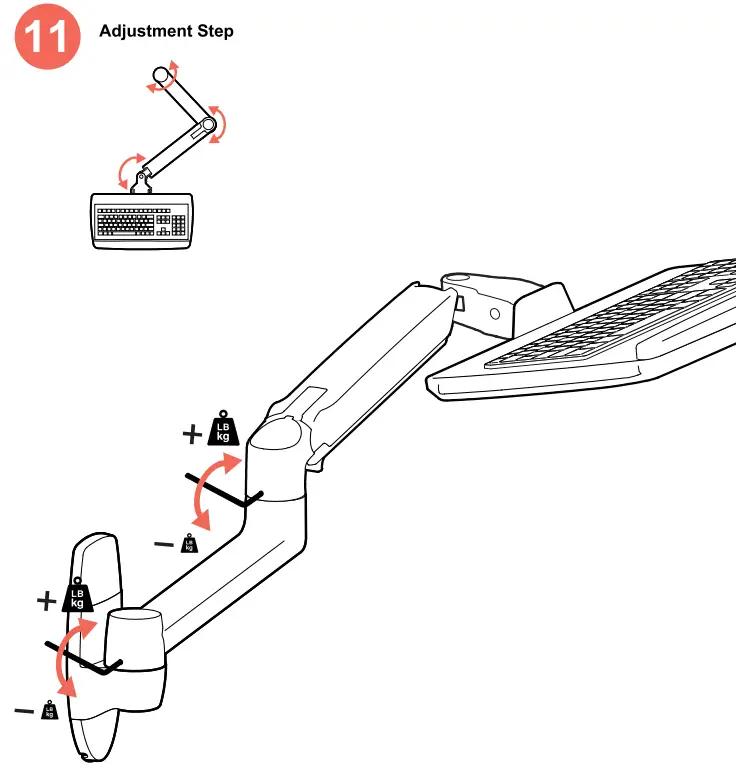 ergotron 45-354-026 LX Wall Keyboard Arm - fig 24