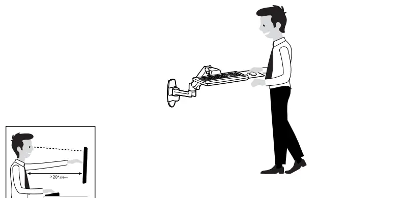 ergotron 45-354-026 LX Wall Keyboard Arm - fig 26