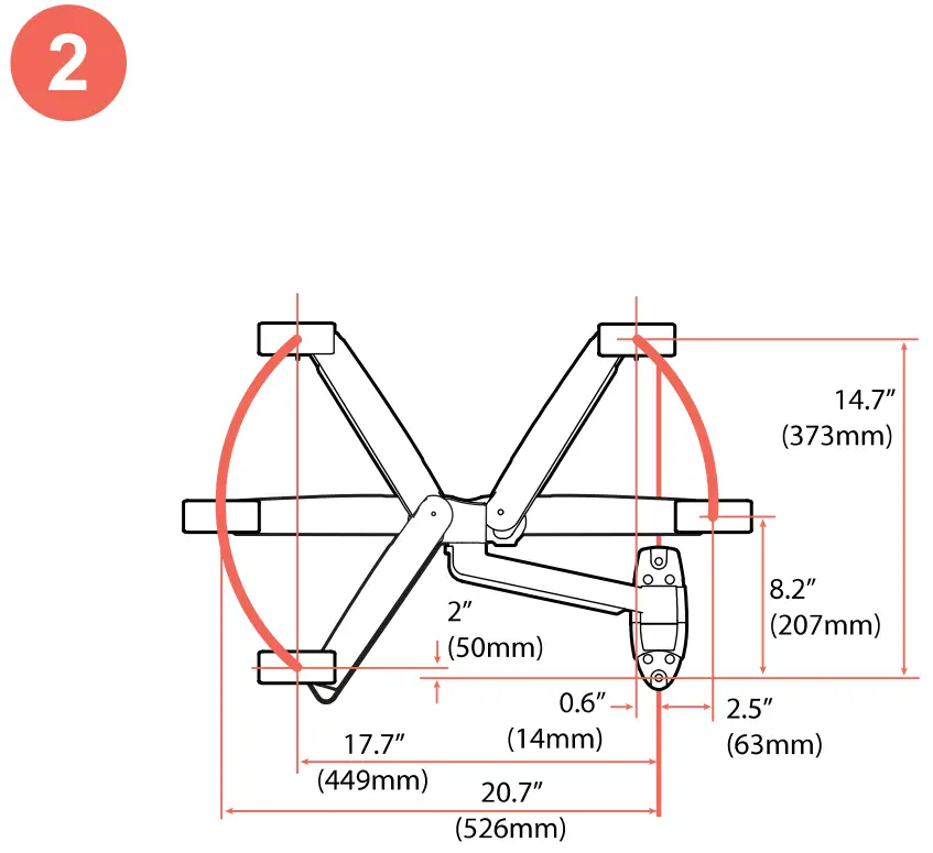ergotron 45-354-026 LX Wall Keyboard Arm - fig 8