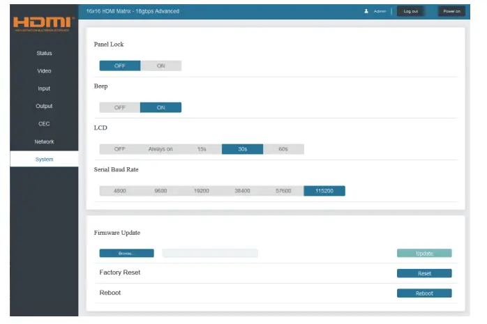 HDT HDCVT4K1616 WolfPack 4K 60 4 4 4 16x16 HDMI Matrix Switch  - Fig 20