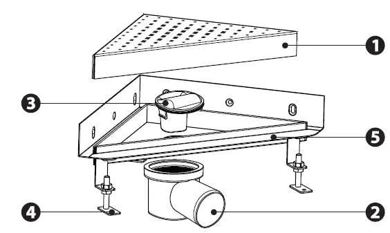 sapho FP790 TRIANGL Stainless Steel Shower Channel-1