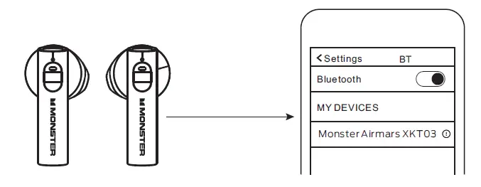 MONSTER Airmars XKT03 Bluetooth Wireless Headphones fig 4