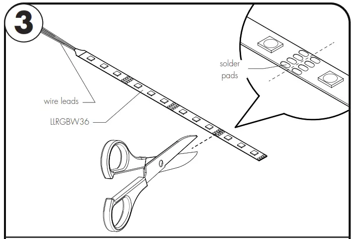 optic arts LLRGBW36-XX LineLED Wet 24V LED Strip Light - fig2
