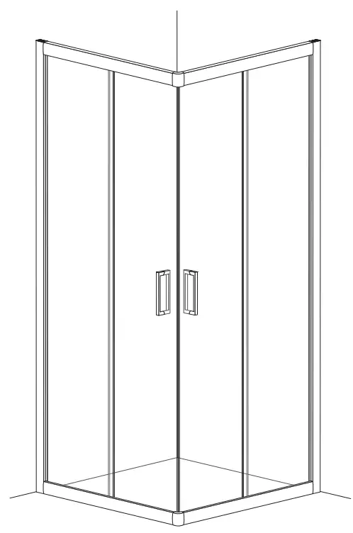 Sanimaster Star and Art Black Ecoline Douchecabine