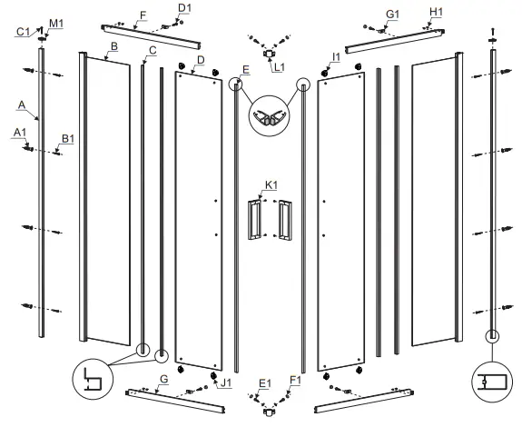 Sanimaster Star and e Douchecabine - Installation instructions