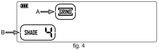 FIG 4 SELECTING GRIND MODE