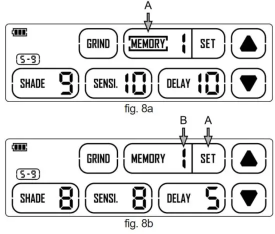 FIG 8 MEMORY SETTING