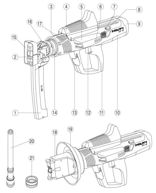HILTI DX 76 Powder Actuated Tool - Figure 5