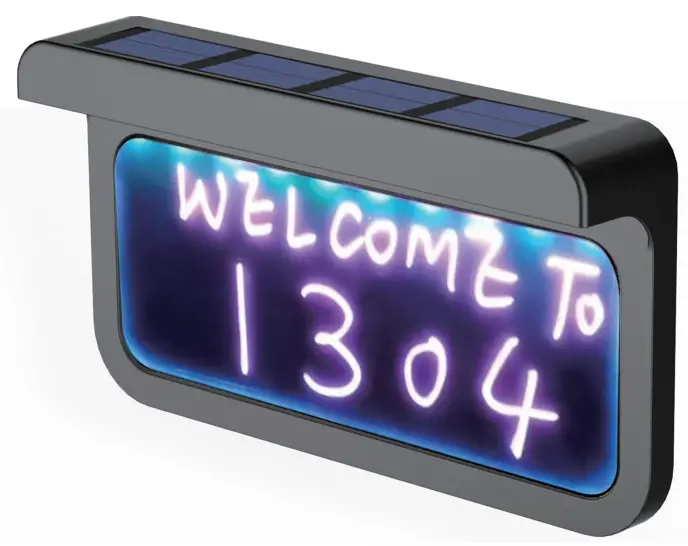RELIABILT 5182027 Diy Solar LED Address Sign-fig1