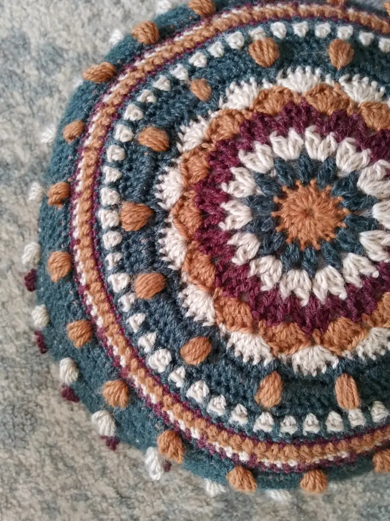 Lion Brand Stitch Sampler Pouf Instructions