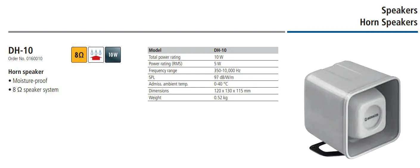 MONACOR DH-10 Horn Speakers Installation Guide - How to use