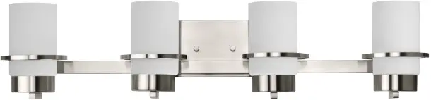 PROGRESS LIGHTING P300416-009 Reiss Collection Four Light Modern Farmhouse Brushed Nickel Vanity Light-fig1