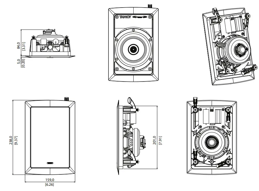 TANNOY iW 62S-WH 2 x 6 In-Wall Subwoofer - Fig. 11