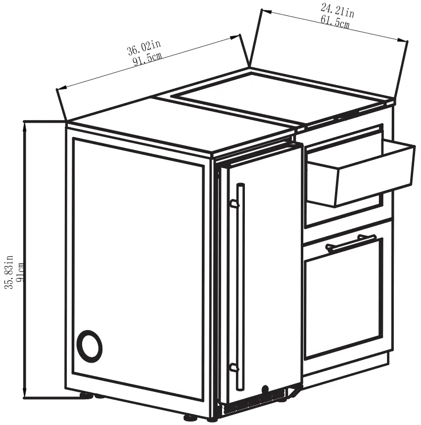 allen roth FHTA80081C 2 Outdoor Kitchen Entertainment Cabinet - FIGURE 2