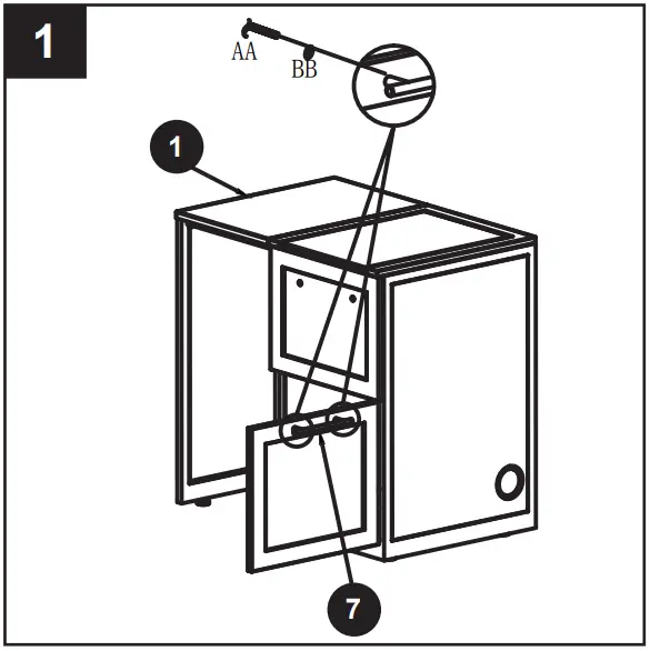 allen roth FHTA80081C 2 Outdoor Kitchen Entertainment Cabinet - FIGURE 3