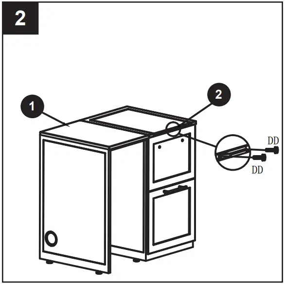 allen roth FHTA80081C 2 Outdoor Kitchen Entertainment Cabinet - FIGURE 4
