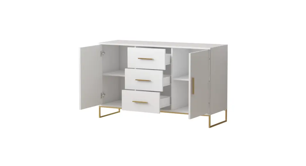 Fufu Gaga Ljy-kf390002-01 4-door Storage Dining Buffet With 3-drawer Instruction Manual