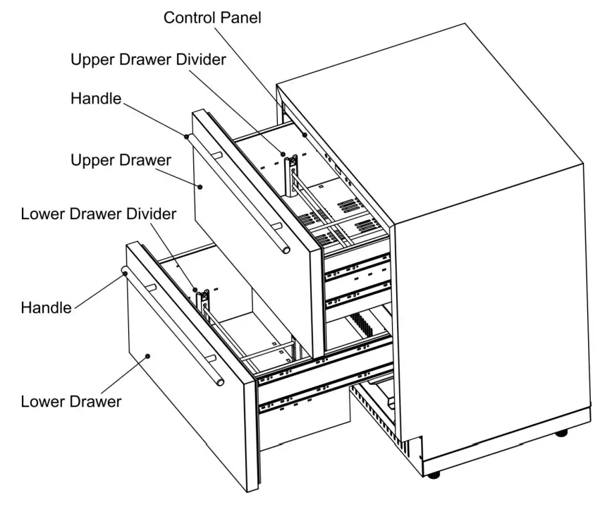 SUMMIT SPR275OS2D Frost Free Drawer Refrigerator - Fig