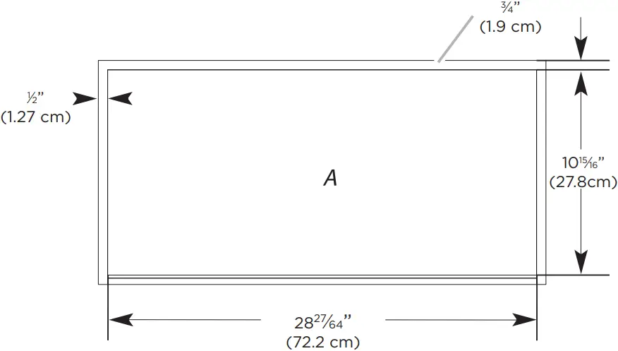 elica EUM628SS - Cut out dimensions 1