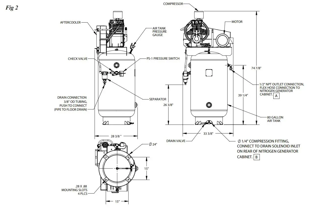 POTTER NGP-2200D-M4 Nitrogen Generator Owner's Manual - Fig 2