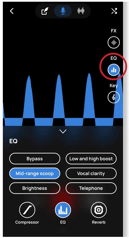 VOLOCO 4th Edition Voice Processing App - Equalizer