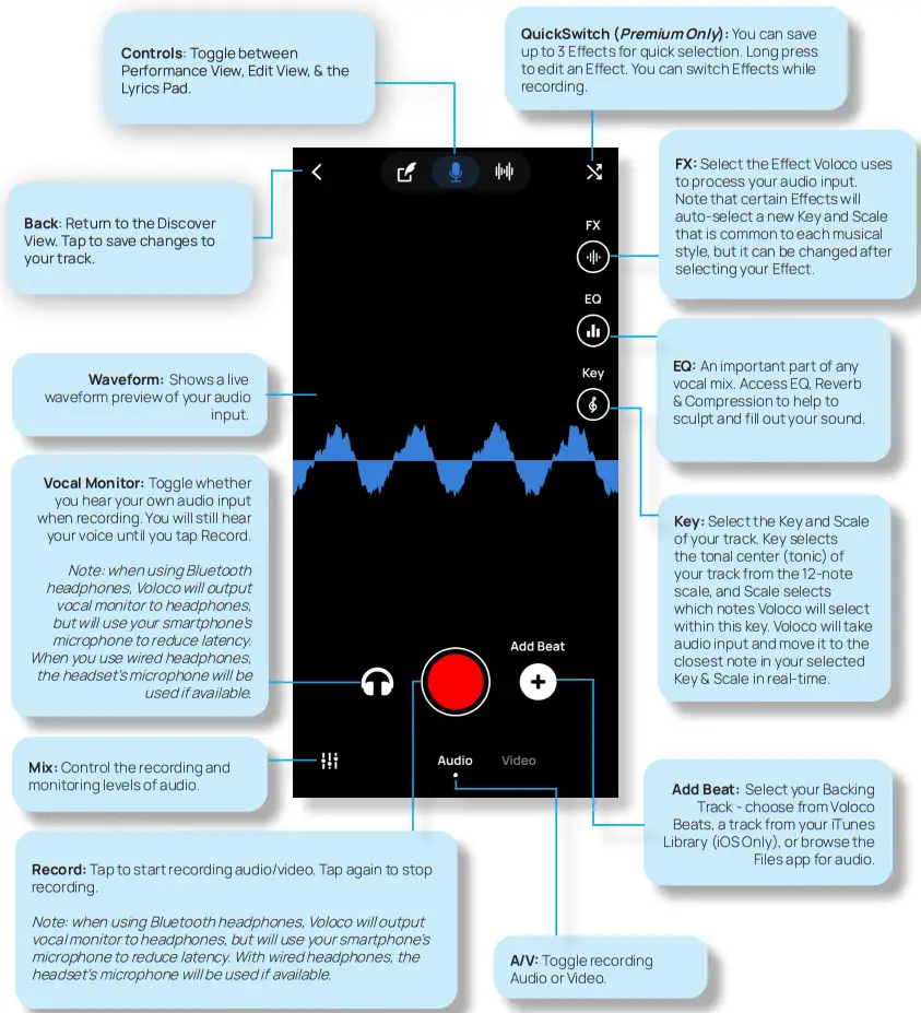 VOLOCO 4th Edition Voice Processing App - Record Audio