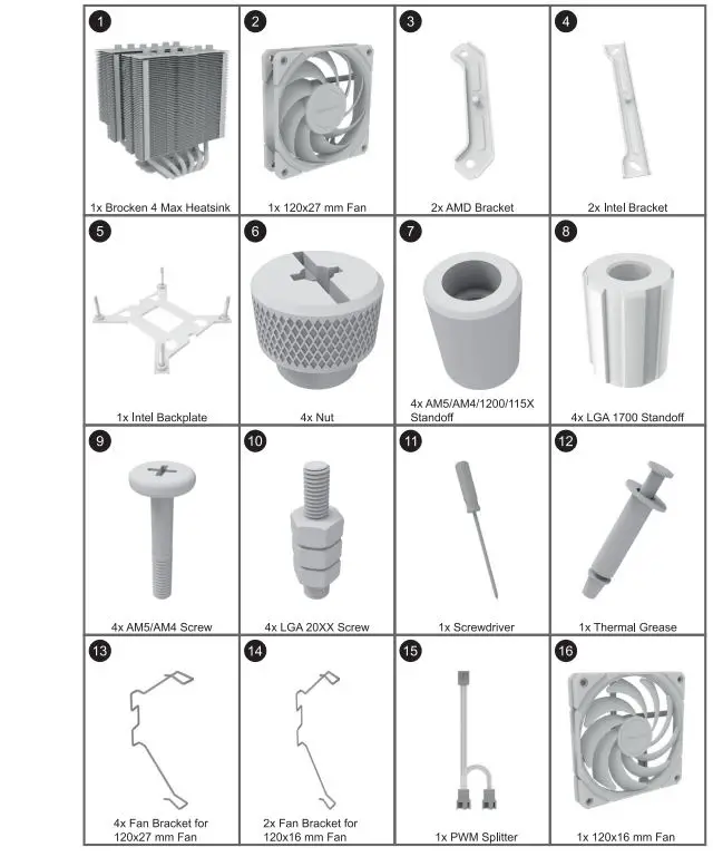 Alpenf hn 84000000211 Brocken 4 Max Dual Tower 120mm CPU Cooler-FIG2