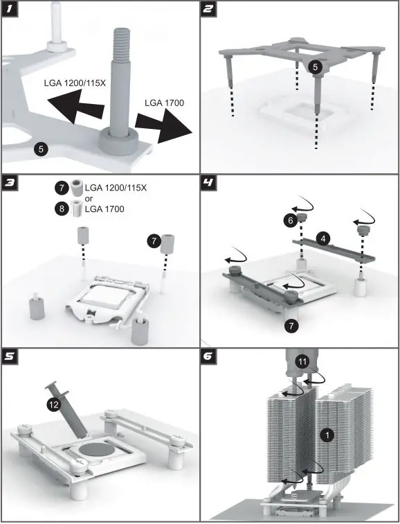 Alpenf hn 84000000211 Brocken 4 Max Dual Tower 120mm CPU Cooler-FIG4