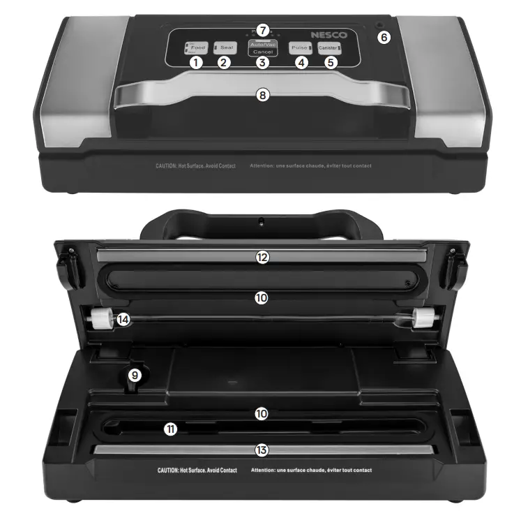 NESCO VS-09 Deluxe Vacuum Sealer - Components