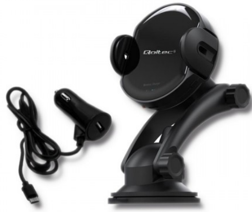Qoltec 51219 Induction Wireless PRO Car Charger with IR Sensor-