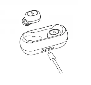 charge earbuds engineering drawing