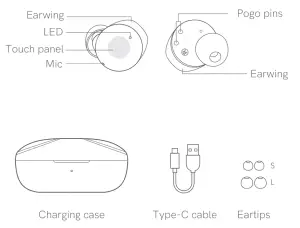 QCY T17S True Wireless Earbuds - Function 1