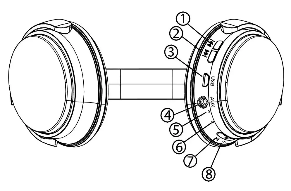 Xing Da Electronics XO-9728-1 Wireless headphone fig1