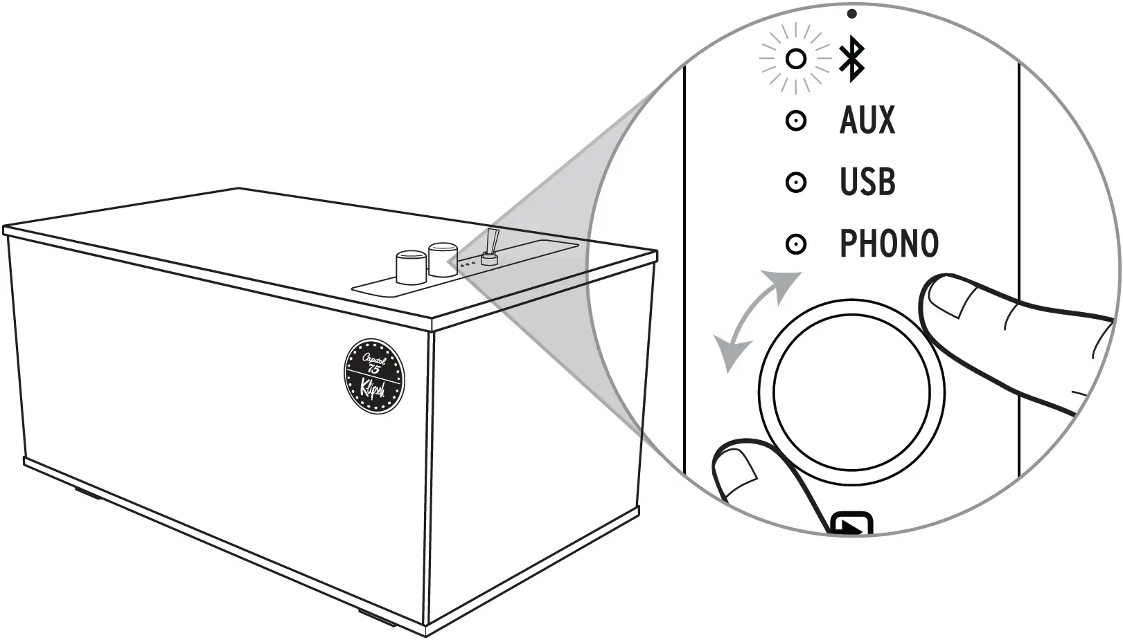 Select Source to Bluetooth