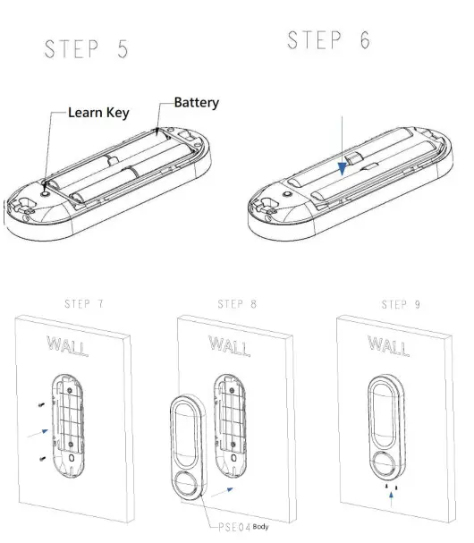 philo PSE04 Multiple Sound Wireless Siren- Battery Installation 2