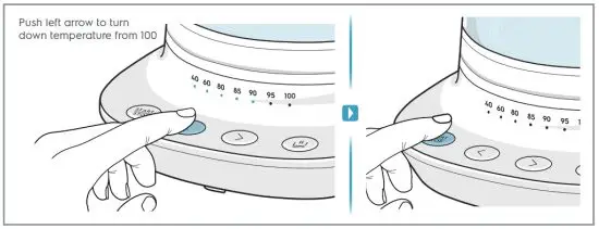 Electrolux E7GK1-8BP Explore 7 Kettle - 2. Temperature set