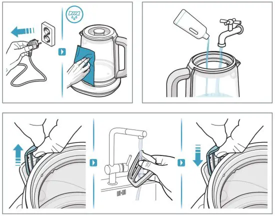 Electrolux E7GK1-8BP Explore 7 Kettle - Cleaning