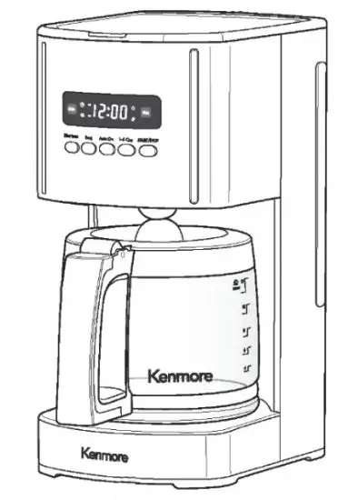 Kenmore KKCM12S 12-Cup Coffee Maker -KKCM12S