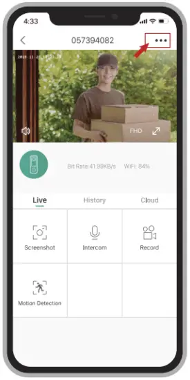 XTU BELLJ6 Video Doorbell Chime settings Step 1