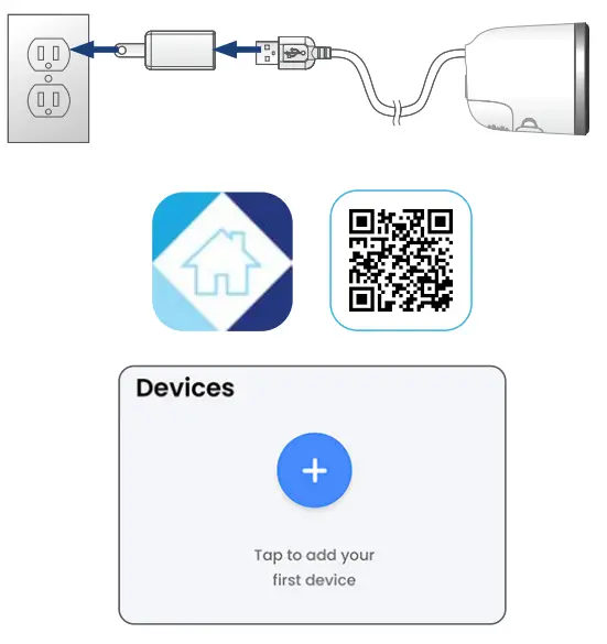 LOREX W881AA Series 4K Wi Fi Smart Deterrence Camera-Camera setup