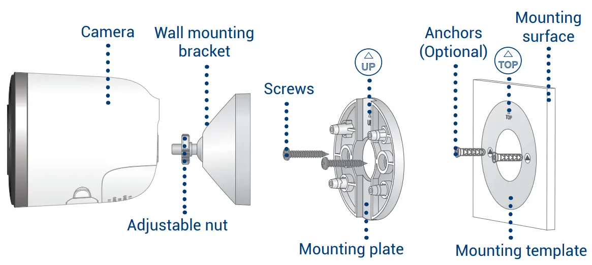 LOREX W881AA Series 4K Wi Fi Smart Deterrence Camera-Wall Mounting
