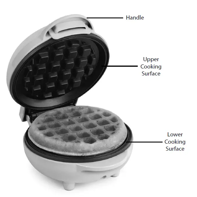 NOSTALGIA MWF5SERIES Waffle Maker fig 2