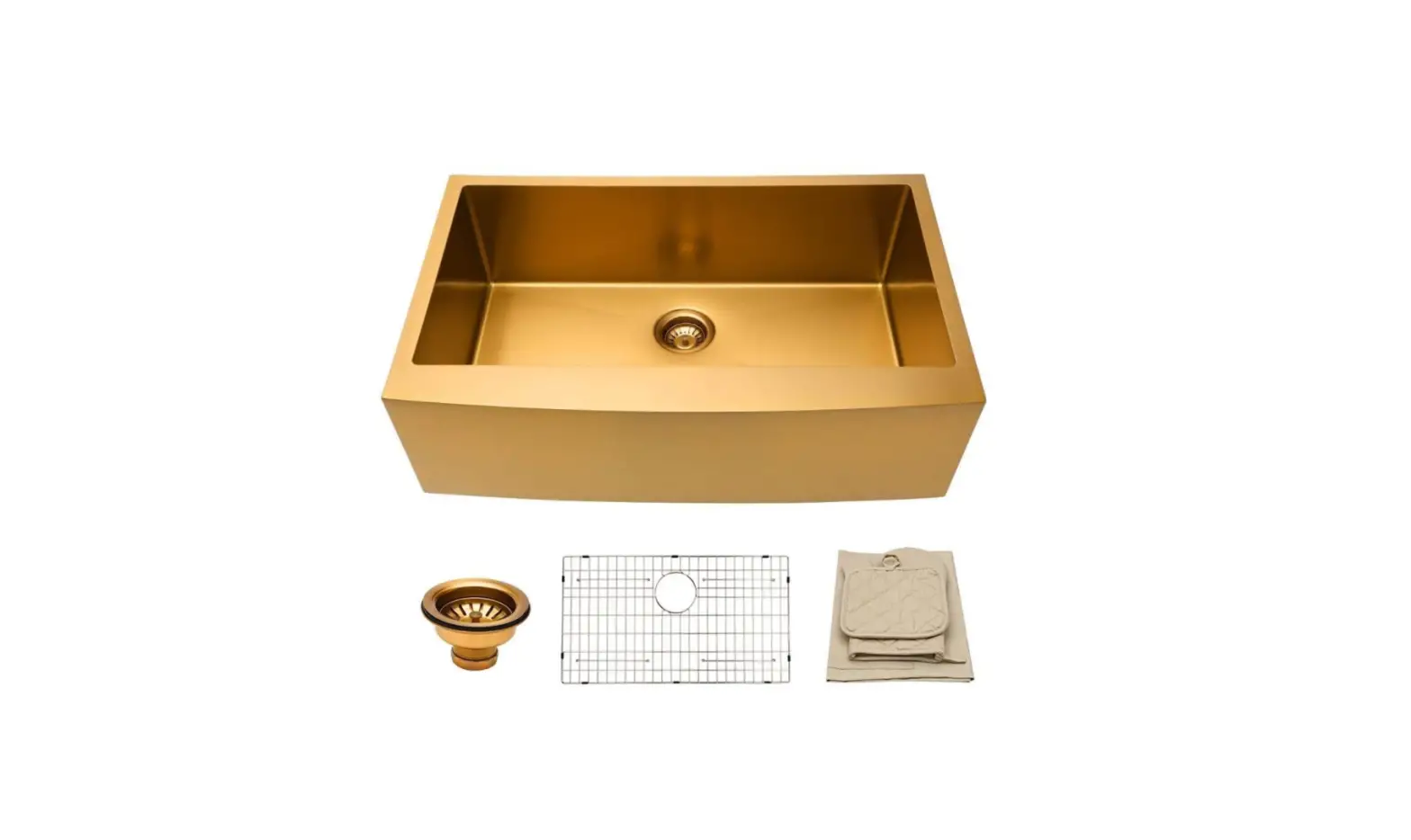 Yasinu Ynsfs330-g Spro Matte Gold Stainless Steel 30 In. Single Bowl Farmhouse Apron Kitchen Sink Instructions