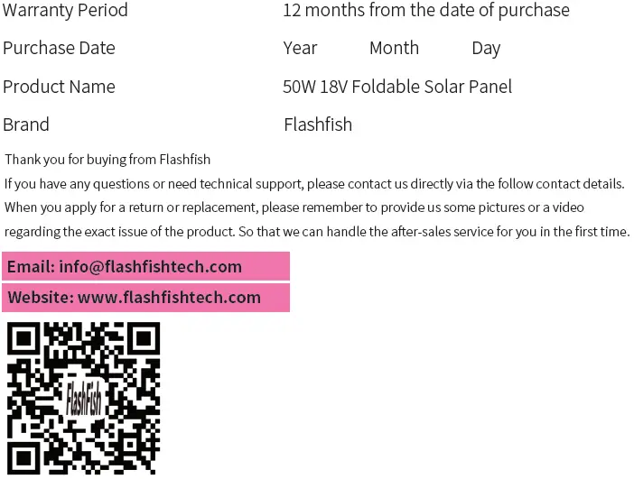 FlashFish SP18V50W 50W 18V Portable Foldable Solar Panel fig5