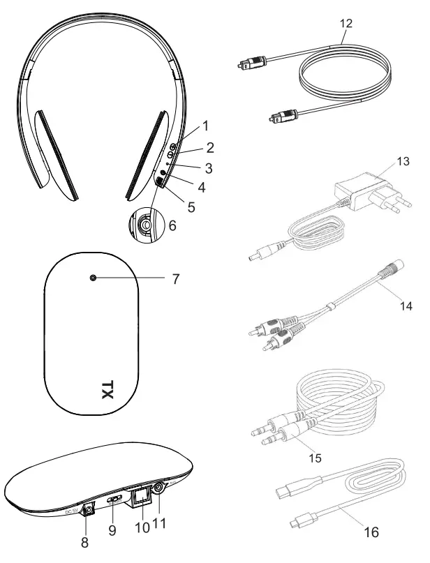 Shenzhen Changyin Electronic YH680 Wireless Optical TV Headphones - fig