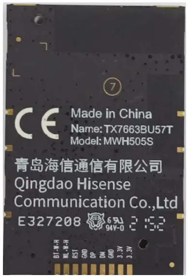 Hisense MWH505S WiFi Bluetooth Module - fig