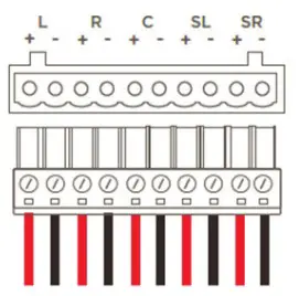 episode EA MINI 5 1D 200 Mini AV Receiver - CONNECTING SPEAKERS