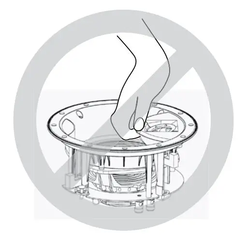JBL Studio 2 8IC - Do not use the tweeter-mounting baffle as a handle